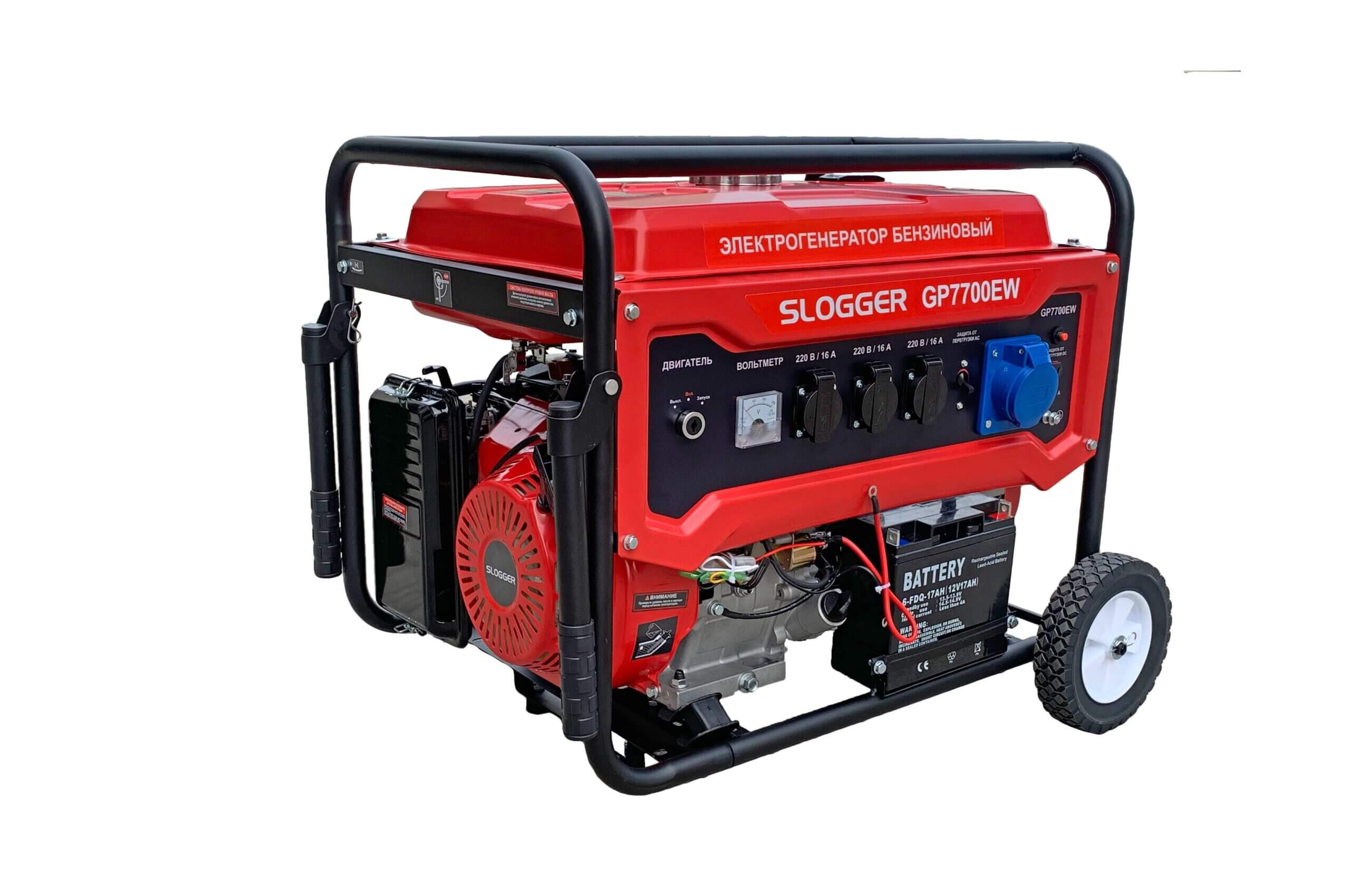 Электростанция бензиновая Slogger GP7700EW
