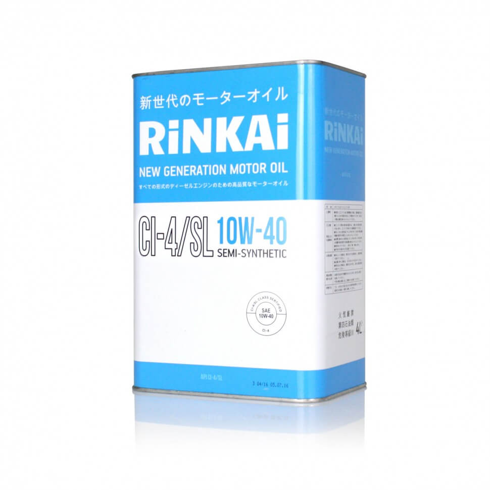 Масло моторное полусинтетическое RINKAI CI-4/SL 10W-40, 4 л