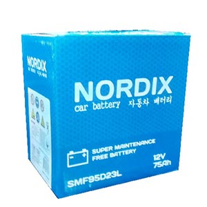 Аккумулятор автомобильный NORDIX SMF95D23L 75 А/ч, 650А