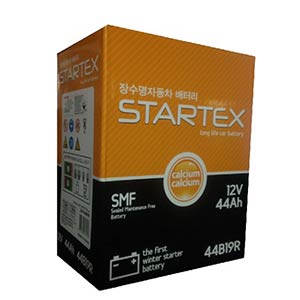 Аккумулятор автомобильный STARTEX SMF44B19R 44  А/ч, 350А
