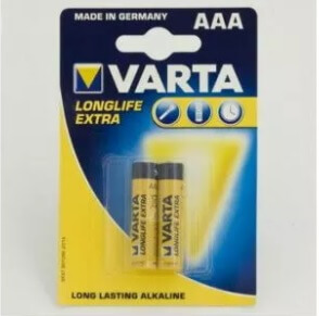 Батарейка Varta Longlife Extra LR03 AAA 2 шт.