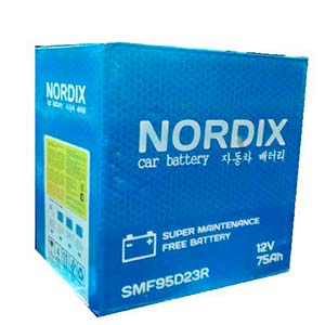 Аккумулятор автомобильный NORDIX SMF95D23R 75 А/ч, 650А