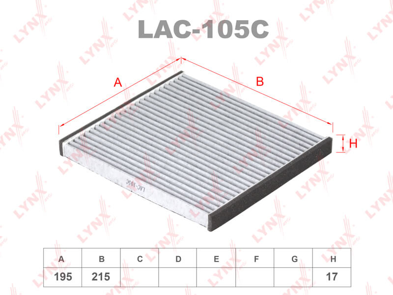 Салонный фильтр LYNX LAC105C