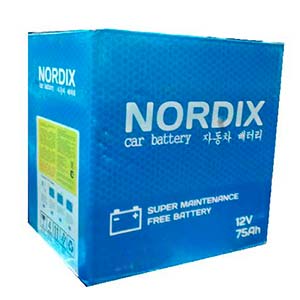 Аккумулятор автомобильный NORDIX SMF75B24R 55 А/ч, 520А 