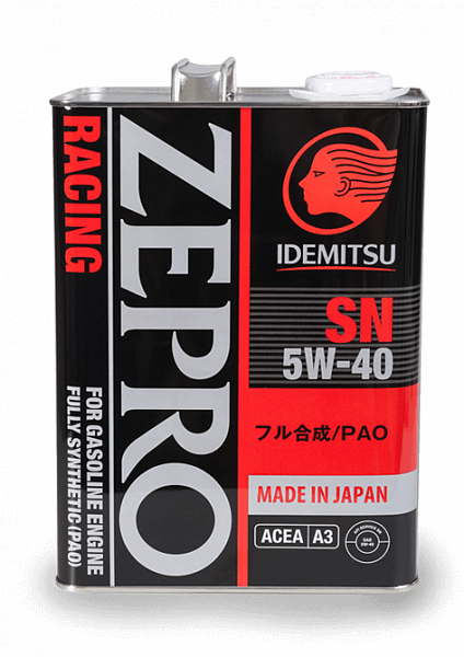 Масло моторное синтетическое IDEMITSU ZEPRO RACING SN 5W-40, 4л