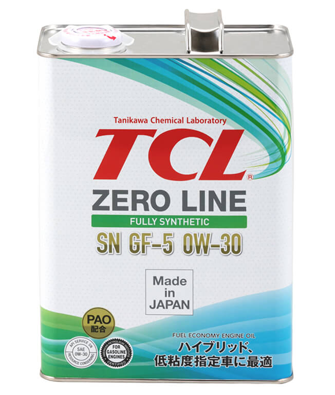 Масло моторное синтетическое TCL Zero Line SN/GF-5 0W-30, 4л   