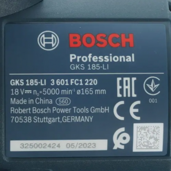 Пила циркулярная дисковая Bosch GKS-185 Li PRO 06016C1223