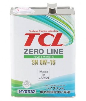 Масло моторное синтетическое TCL Zero Line SN 0W-16, 4л   