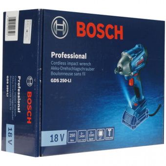 Гайковерт аккумуляторный ударный Bosch GDS 250-Li 06019G6121