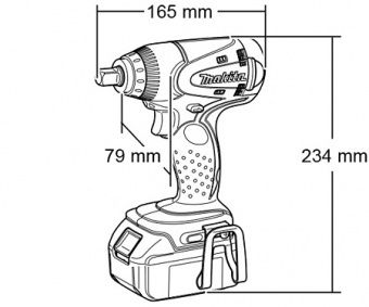 Гайковерт аккумуляторный ударный Makita DTW251Z