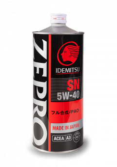 Масло моторное синтетическое IDEMITSU ZEPRO RACING SN 5W-40, 1л