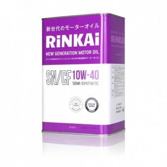 Масло моторное полусинтетическое Rinkai SN/CF 10-W40, 4 л