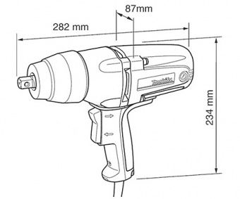 Гайковерт сетевой ударный Makita TW0350