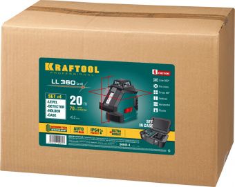 Нивелир Kraftool LL-360 лазерный уровень 34645-4